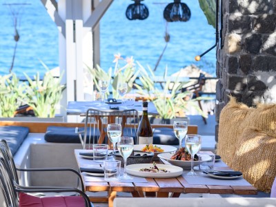 restaurant 9 - hotel afroditi venus beach resort - santorini, greece