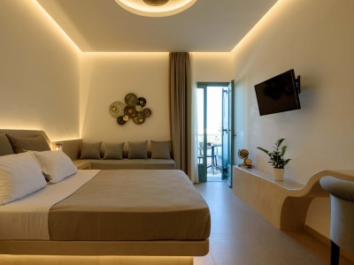 bedroom - hotel armonia - santorini, greece