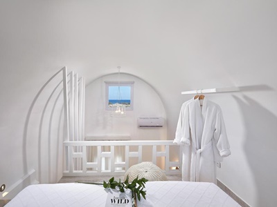 bedroom 8 - hotel petri suites - santorini, greece
