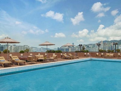 outdoor pool - hotel new world millennium - hong kong, hong kong