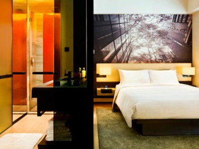bedroom - hotel east - hong kong, hong kong