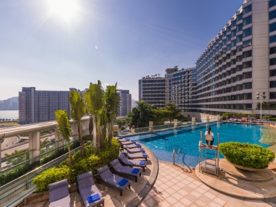 outdoor pool - hotel harbour plaza metropolis - hong kong, hong kong