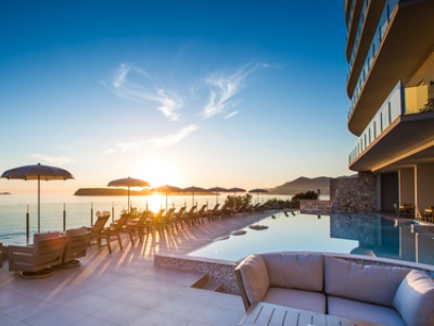 outdoor pool - hotel royal blue - dubrovnik, croatia