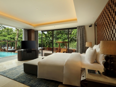 bedroom 1 - hotel anantara bali uluwatu - bali island, indonesia