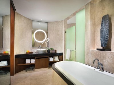 bathroom - hotel conrad bali - bali island, indonesia