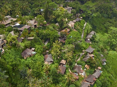 exterior view - hotel kupu kupu barong villas - bali island, indonesia