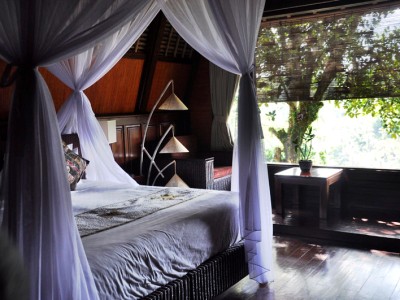 bedroom 2 - hotel kupu kupu barong villas - bali island, indonesia