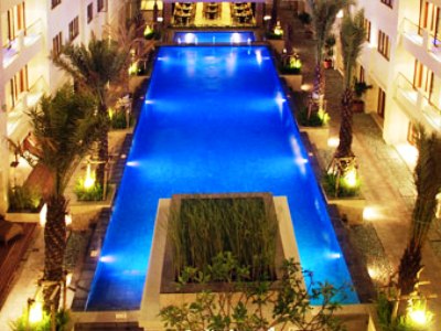 outdoor pool - hotel aston kuta hotel and residence - bali island, indonesia
