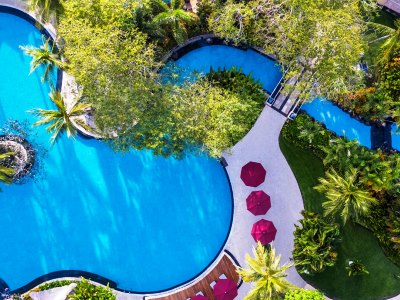 outdoor pool - hotel laguna resort - bali island, indonesia