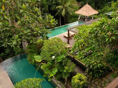 outdoor pool - hotel adiwana resort jembawan - bali island, indonesia