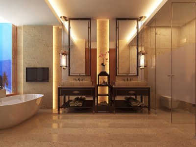 bathroom - hotel apurva kempinski bali - bali island, indonesia