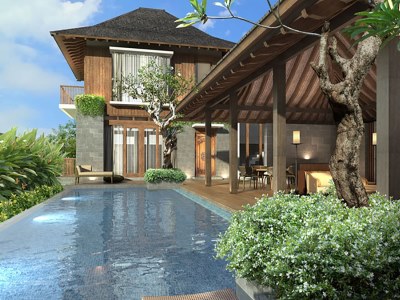 outdoor pool - hotel apurva kempinski bali - bali island, indonesia