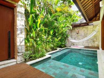 bedroom - hotel aksari villa seminyak - bali island, indonesia