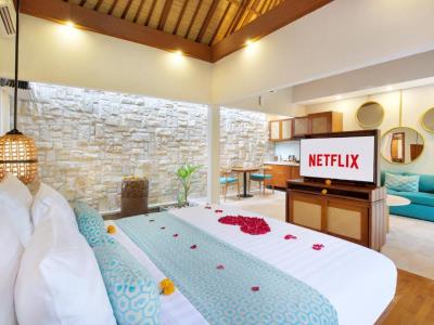 bedroom 2 - hotel aksari villa seminyak - bali island, indonesia
