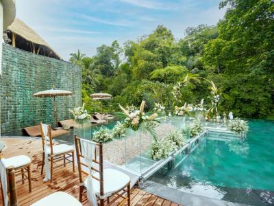 outdoor pool - hotel aksari resort ubud - bali island, indonesia