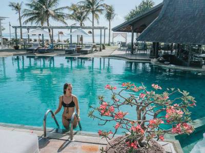 outdoor pool - hotel sadara resort - bali island, indonesia