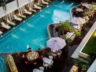 outdoor pool - hotel 101 yogyakarta tugu - yogyakarta, indonesia