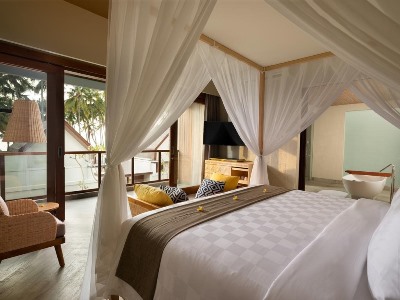 bedroom 1 - hotel the kayana beach lombok - lombok, indonesia