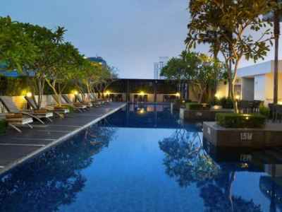outdoor pool 1 - hotel santika premiere dyandra medan - medan, indonesia