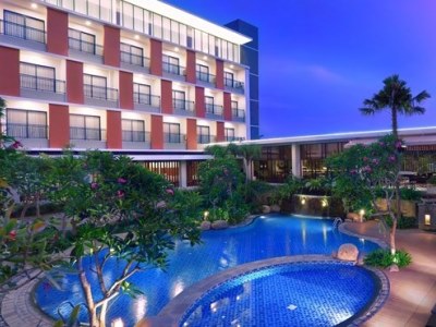 outdoor pool - hotel aston bojonegoro city - bojonegoro, indonesia
