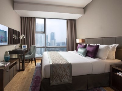 bedroom - hotel ascott kuningan - jakarta, indonesia