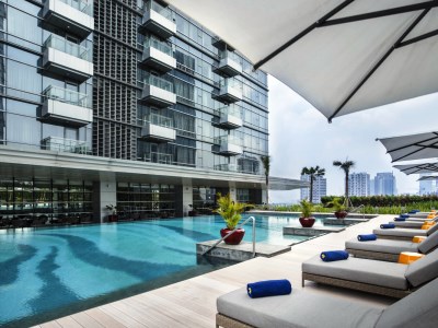 outdoor pool - hotel ascott kuningan - jakarta, indonesia