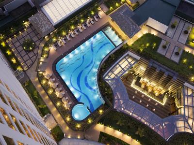 outdoor pool - hotel bengaluru marriott whitefield - bangalore, india