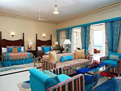 bedroom 1 - hotel ramgarh lodge, jaipur - ihcl seleqtions - jaipur, india