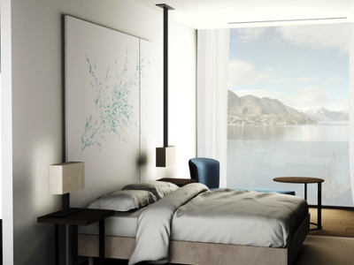 bedroom - hotel hilton lake como - como, italy