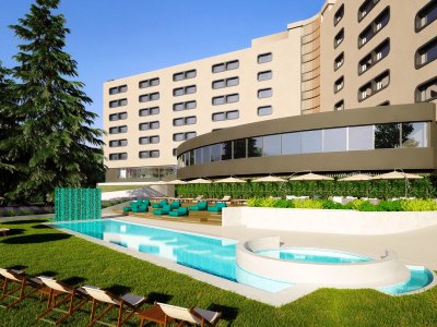 outdoor pool - hotel sheraton milan san siro - milan, italy