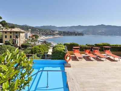 outdoor pool - hotel best western regina elena - santa margherita ligure, italy