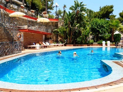 outdoor pool - hotel hotel ariston - taormina, italy