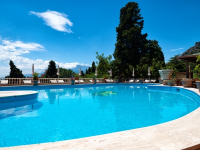 outdoor pool - hotel taormina park - taormina, italy