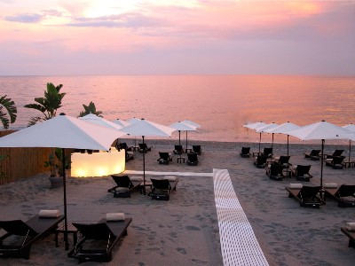 beach - hotel caparena - taormina, italy