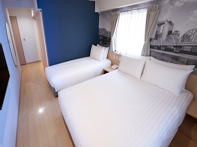 bedroom - hotel travelodge honmachi osaka - osaka, japan