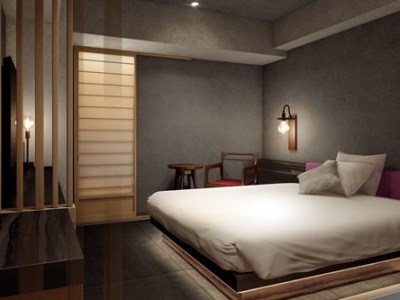 bedroom - hotel resol trinity kyoto - kyoto, japan