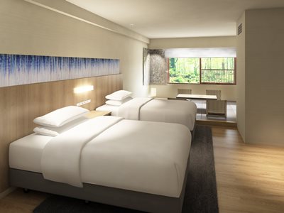 bedroom 2 - hotel fuji marriott hotel lake yamanaka - yamanakako, japan