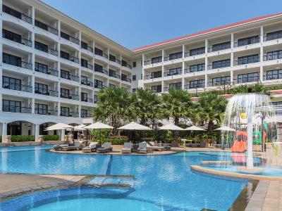 outdoor pool - hotel courtyard marriott siem reap resort - siem reap, cambodia