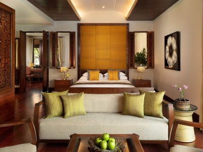 bedroom 1 - hotel anantara angkor resort and spa - siem reap, cambodia