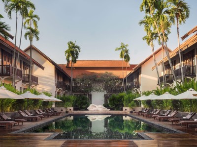 outdoor pool - hotel anantara angkor resort and spa - siem reap, cambodia