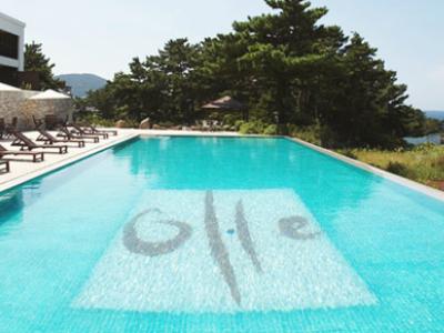 outdoor pool - hotel olle resort - jeju, south korea