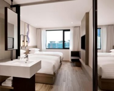 bedroom - hotel fairfield by marriott busan - busan, south korea