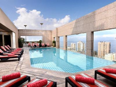 outdoor pool - hotel gefinor rotana - beirut, lebanon