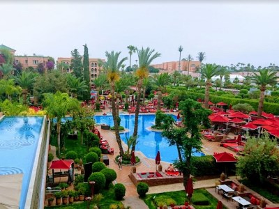 outdoor pool - hotel novotel marrakech hivernage - marrakech, morocco
