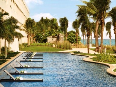 outdoor pool - hotel hyatt ziva cancun - cancun, mexico