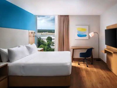 bedroom - hotel hilton garden inn cancun airport - cancun, mexico