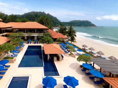 outdoor pool - hotel hyatt regency resort - kuantan, malaysia