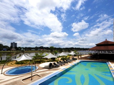 outdoor pool - hotel grand margherita - kuching, malaysia