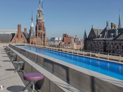 outdoor pool - hotel w amsterdam - amsterdam, netherlands