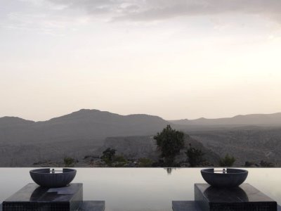 outdoor pool - hotel anantara al jabal al akhdar resort - muscat, oman